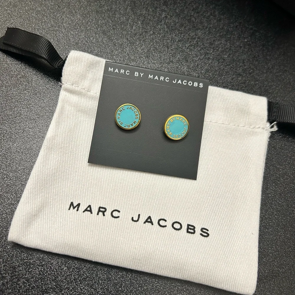 Marc by Marc Jacobs Enamel Round Mini Studs Earrings - Picture 1 of 2